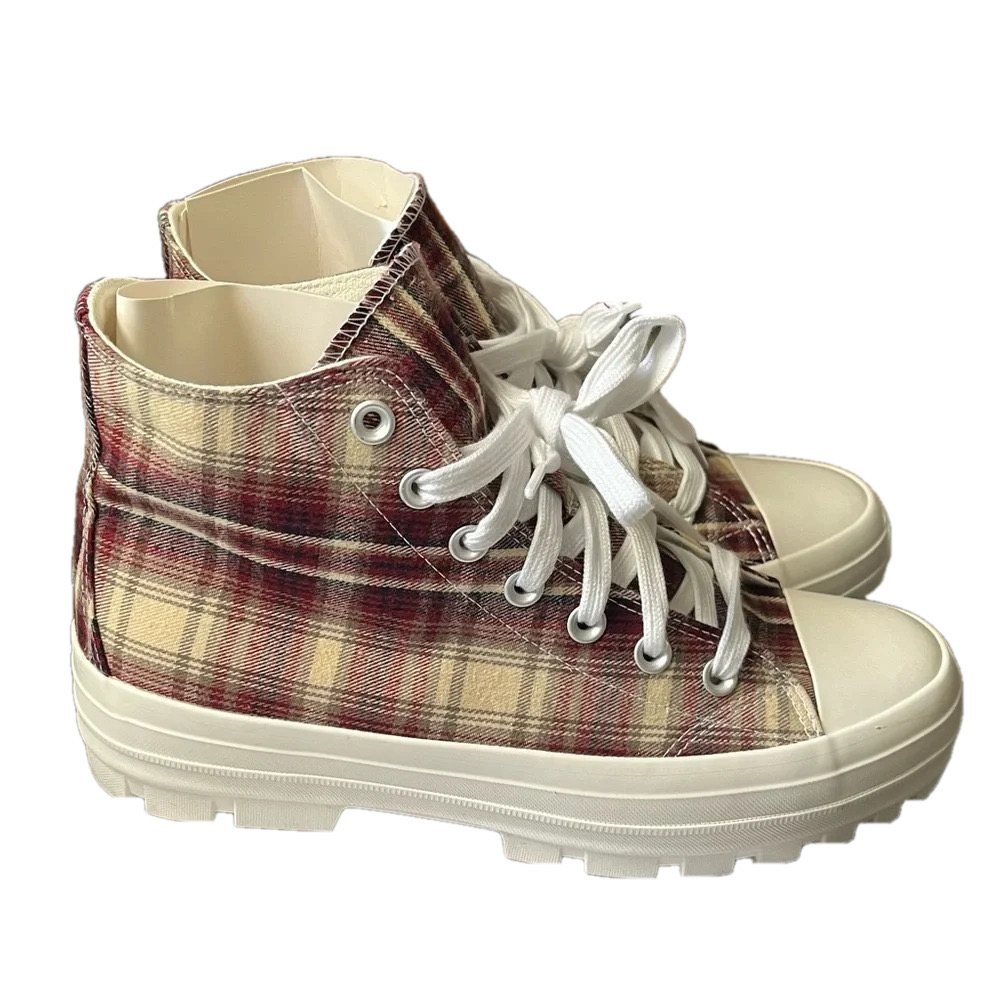 NOBO~ PLATFORM PLAID SNEAKERS~9